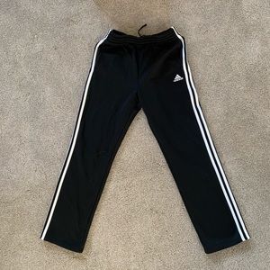 adidas boys track pants fleece lined straight leg